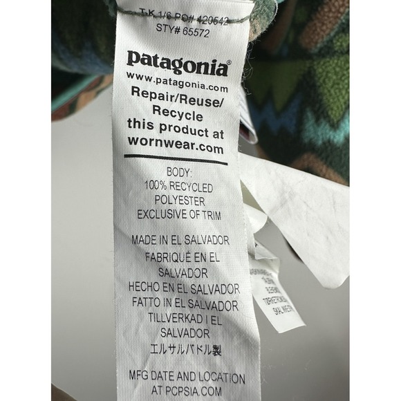 Patagonia Lightweight Synchilla Snap-T Pullover Fleece Aztec XXL Kid or XS Adult - Picture 7 of 11